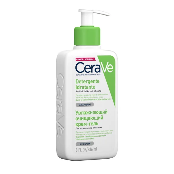 Cerave Detergente Idratante 263 Ml Pelle da Normale a Secca con Acido Ialuronico