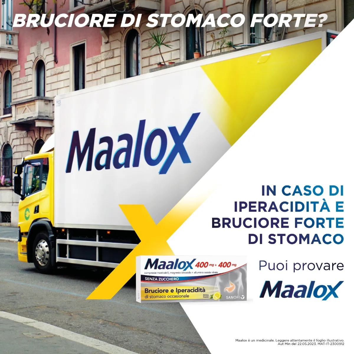 Maalox Senza Zucchero Aroma Limone 30 Compresse Masticabili Antiacido