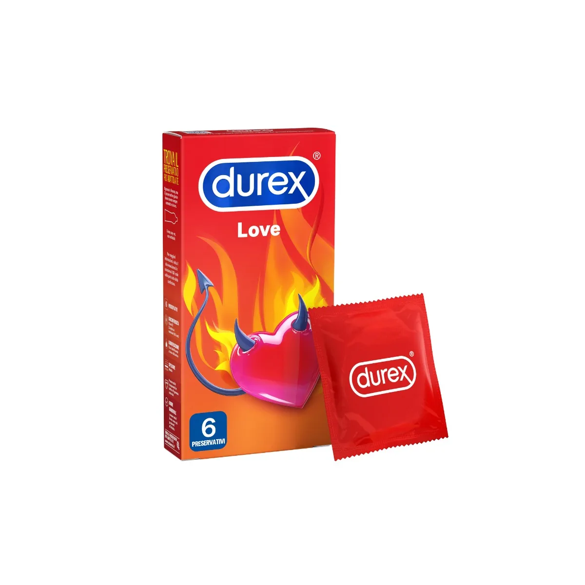 Durex Love Preservativi Con Forma Easy-On 6 Pezzi