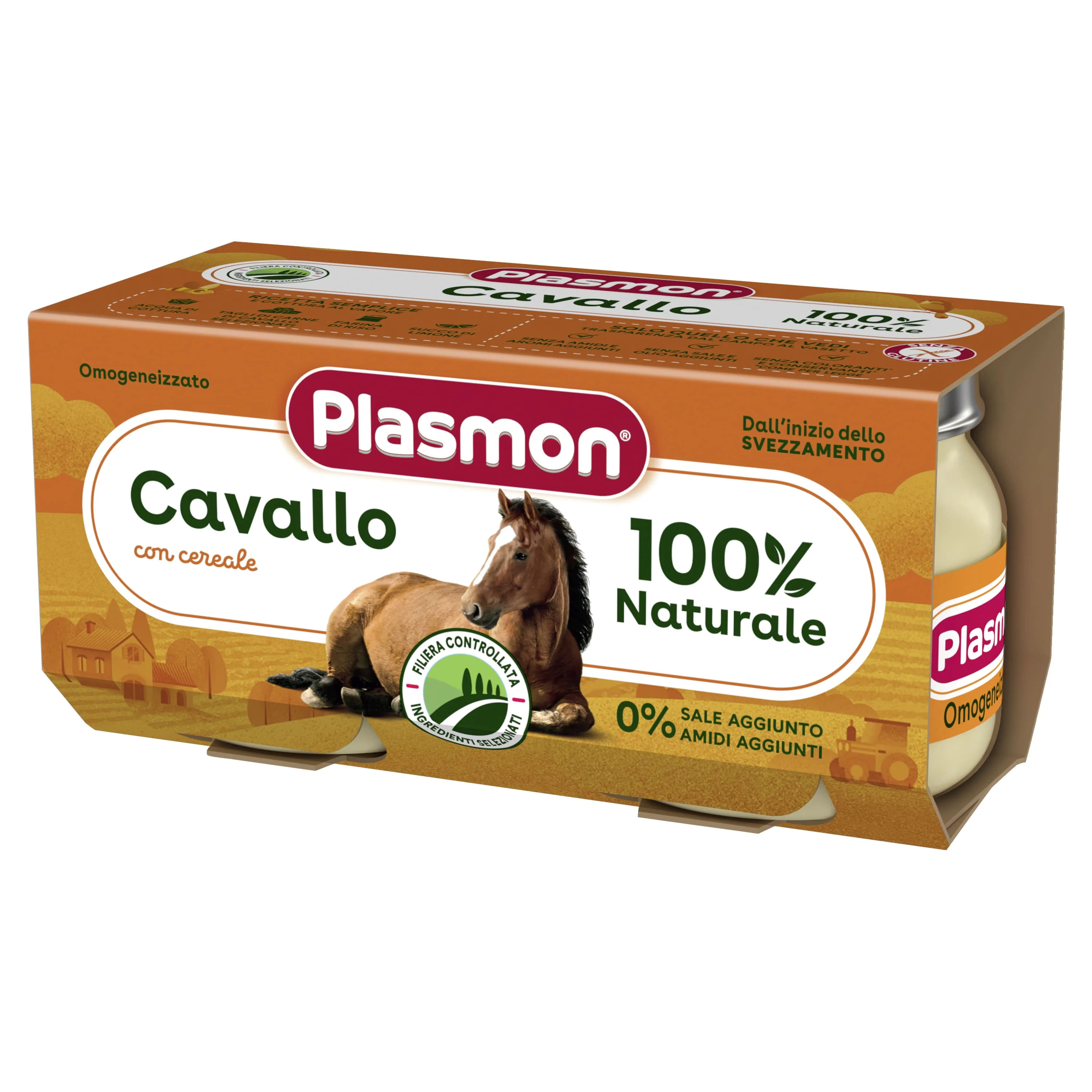 Plasmon Omogeneizzato Di Carne Di Cavallo 2x80 g Alimento per bambini