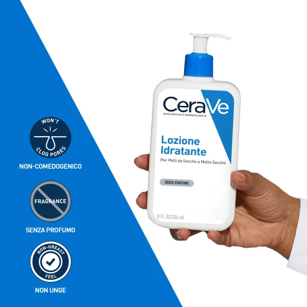 CeraVe Lozione Idratante Corpo 236 ml Pelle da Normale a Secca