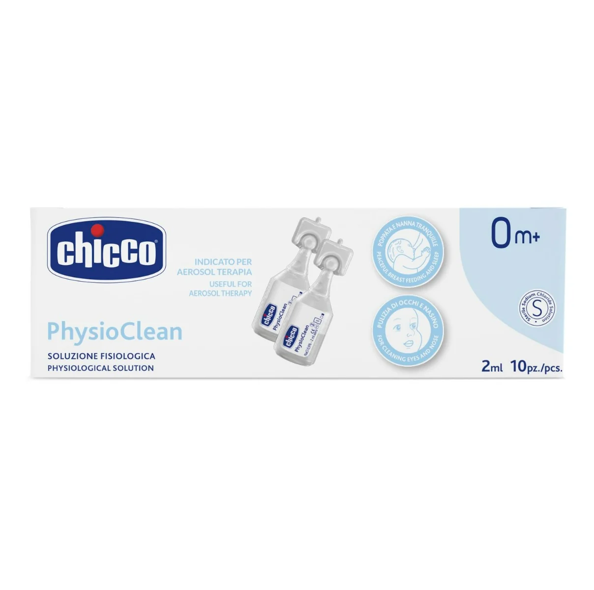 Chicco Physioclean Soluzione Fisiologica 2Ml 10 Pezzi 2ml 10 Pezzi