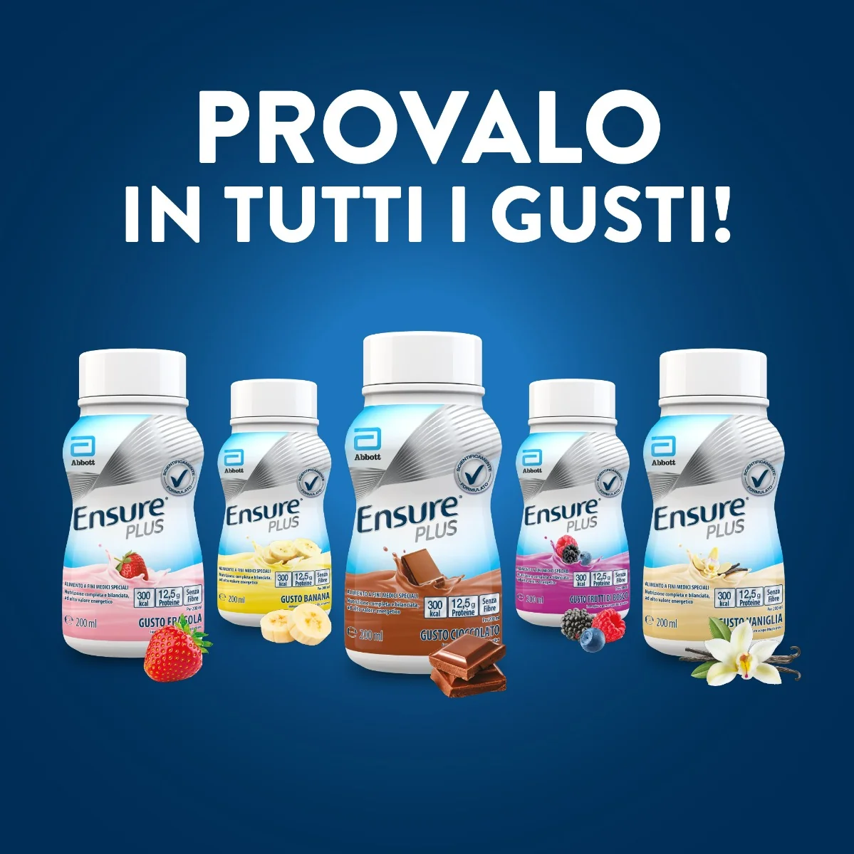 Abbott Ensure Plus Cioccolato 4 x 200 ml Integratore Ipercalorico