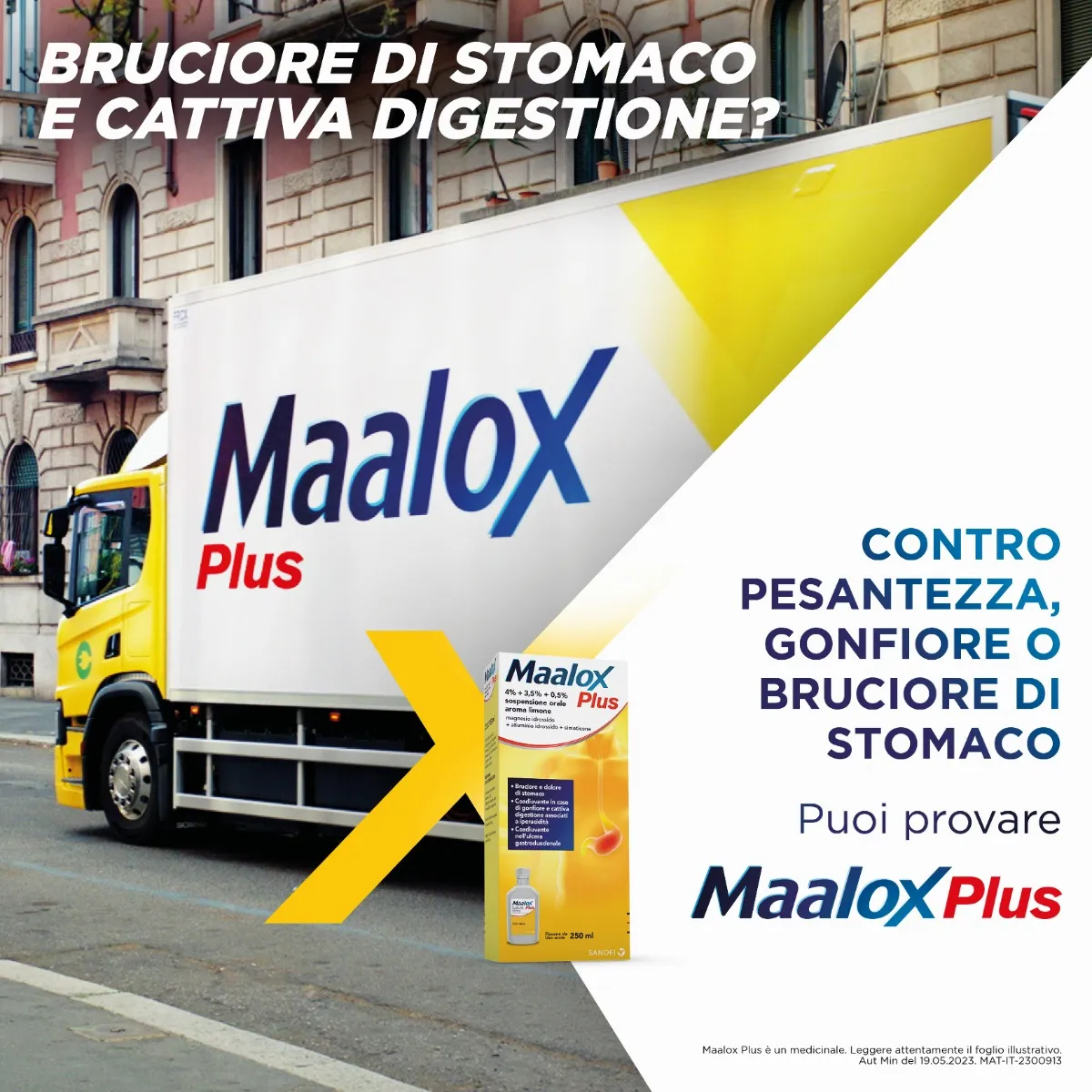 Maalox Plus Sospensione Orale Gusto Limone 250 ml Antiacido