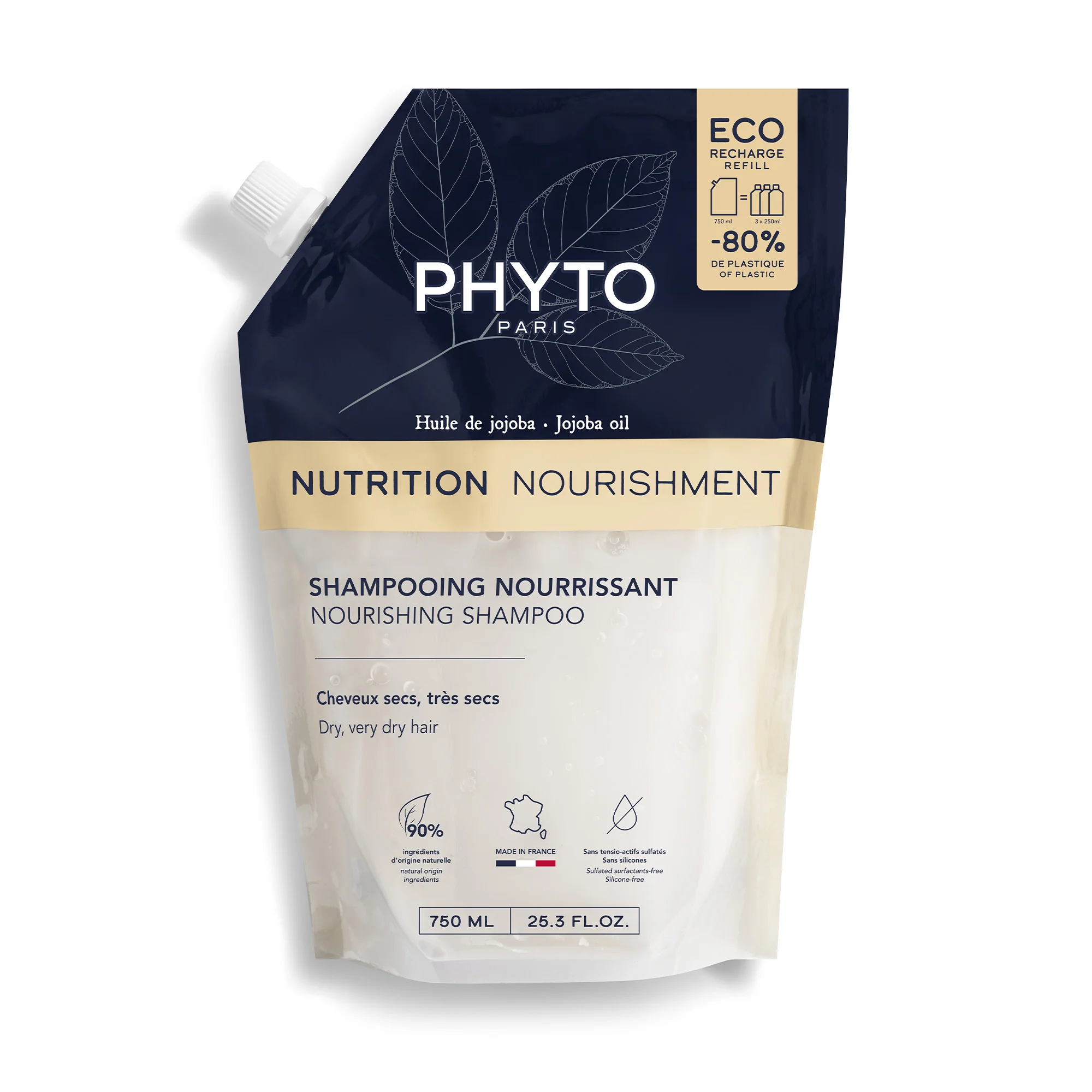 Phyto Paris Nutrition Ricarica Shampoo 750 Ml Formato Ricarica