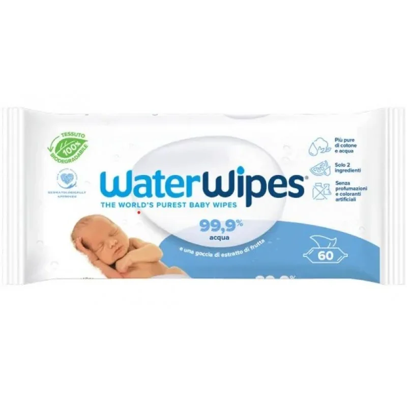 Waterwipes Bio Salviette 60 pezzi Salviettine per il Cambio