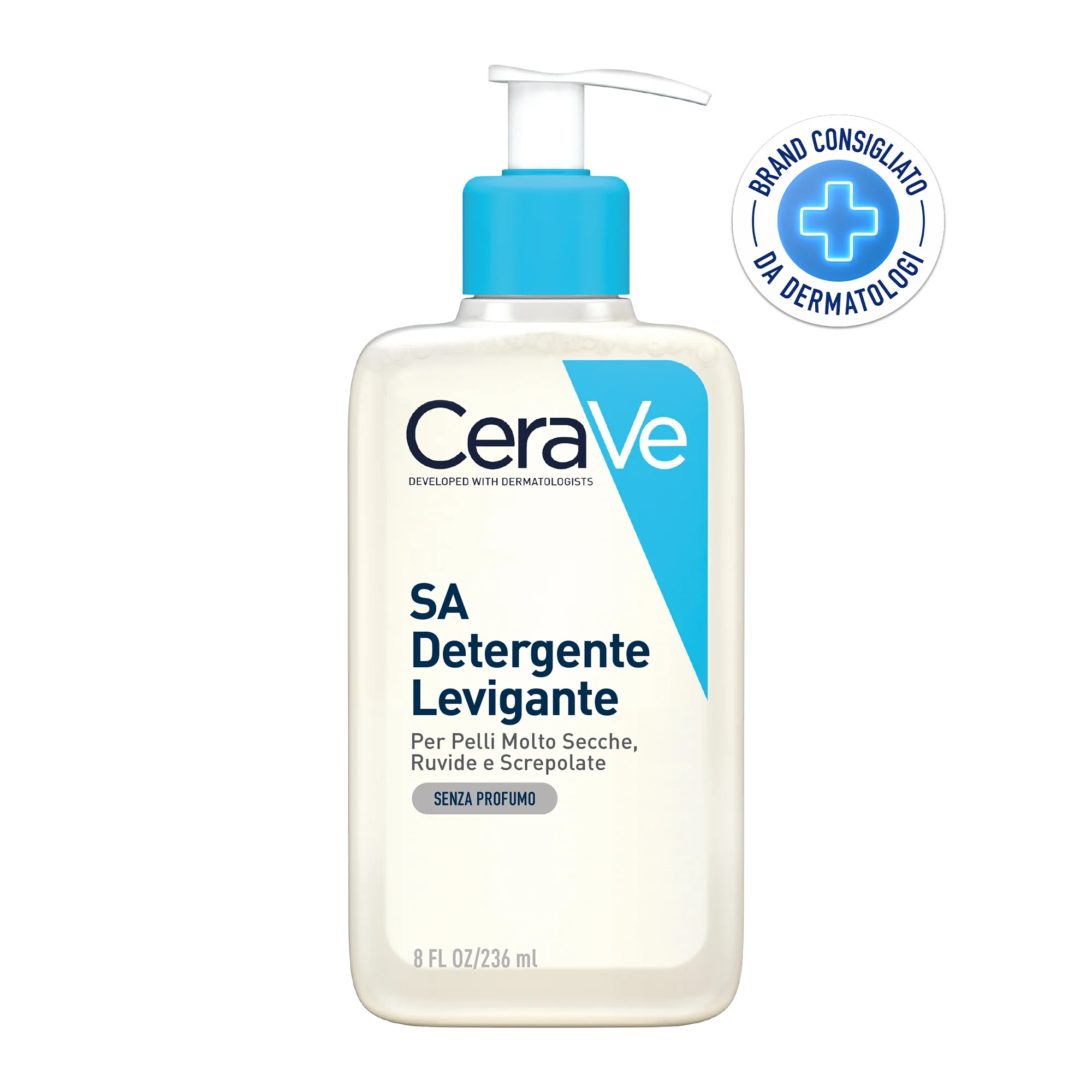 Cerave SA Detergente Levigante 236 Ml Pelle Molto Secca, Ruvida e Screpolata