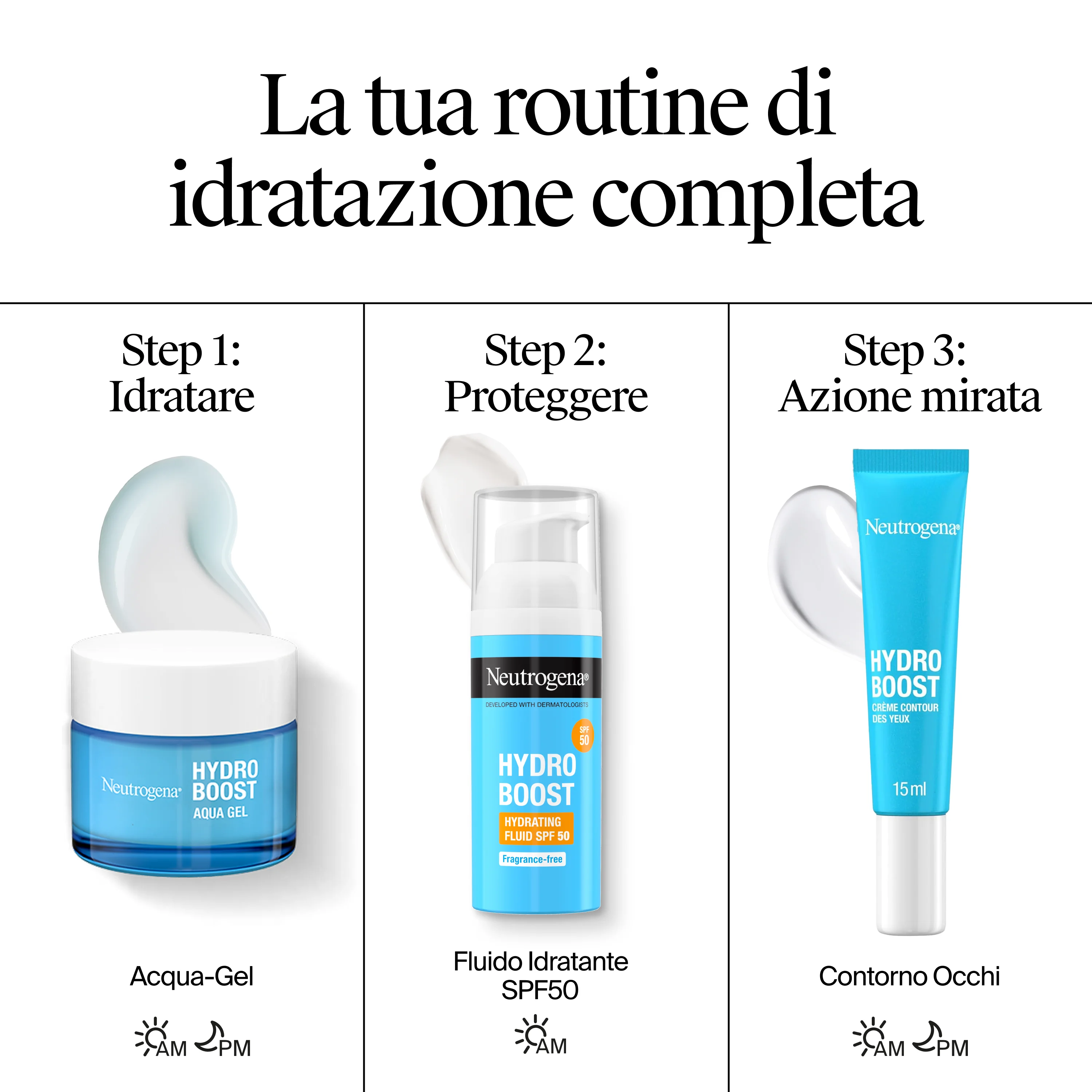 Neutrogena Hydro Boost Crema Gel Contorno Occhi Antifatica 15 ml Con Acido Ialuronico