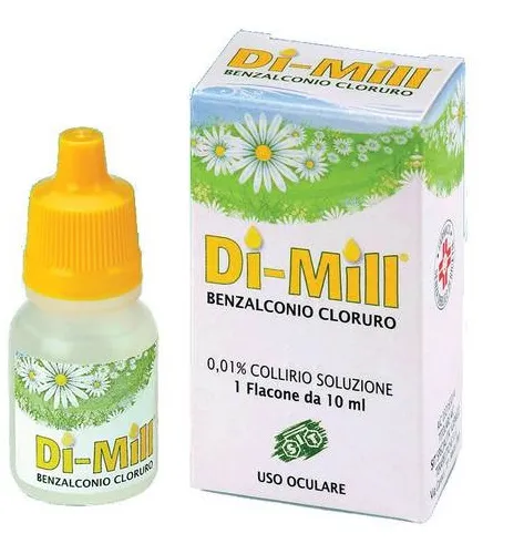 Di-Mill 0,1 mg/ml Benzalconio Cloruro Collirio Disinfettante 10 ml