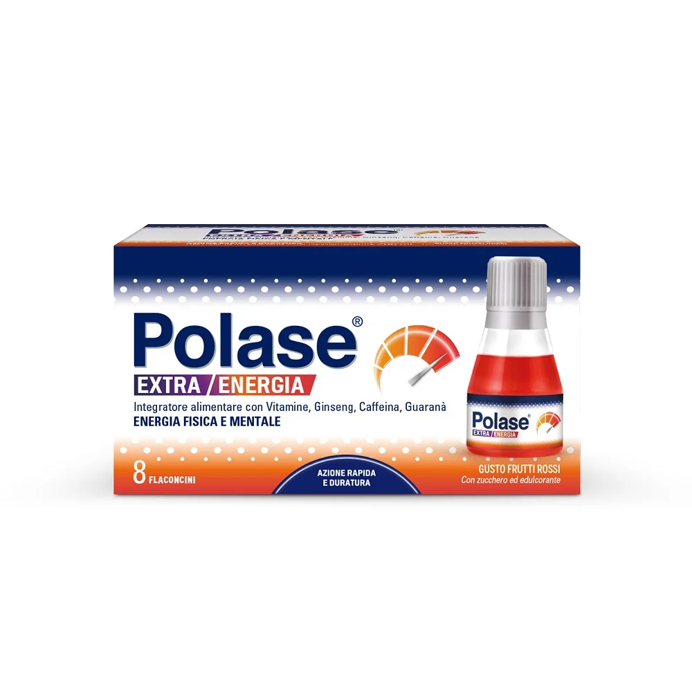 Polase Extra Energia Integratore Tonico Energetico 8 Flaconcini Senza Glutine