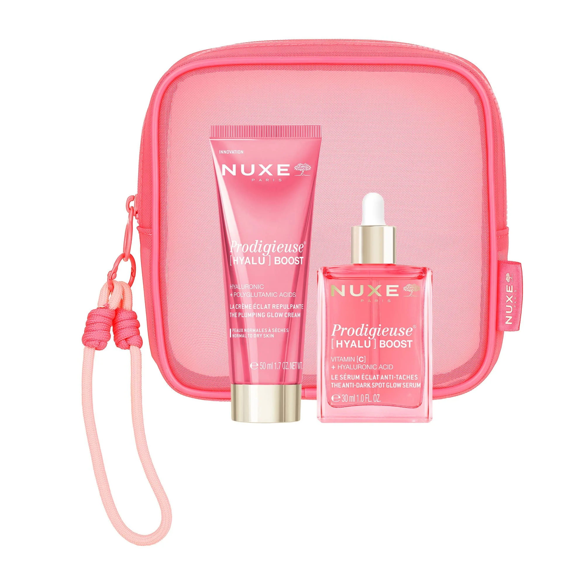 Nuxe Hyalu Boost Kit 1 Prodigieuse Boost Siero Illuminante Vitamina C 30 ml + 1 Prodigieuse Boost Crema Illuminante Rimpolpante 50 ml Trattamento Viso Completo