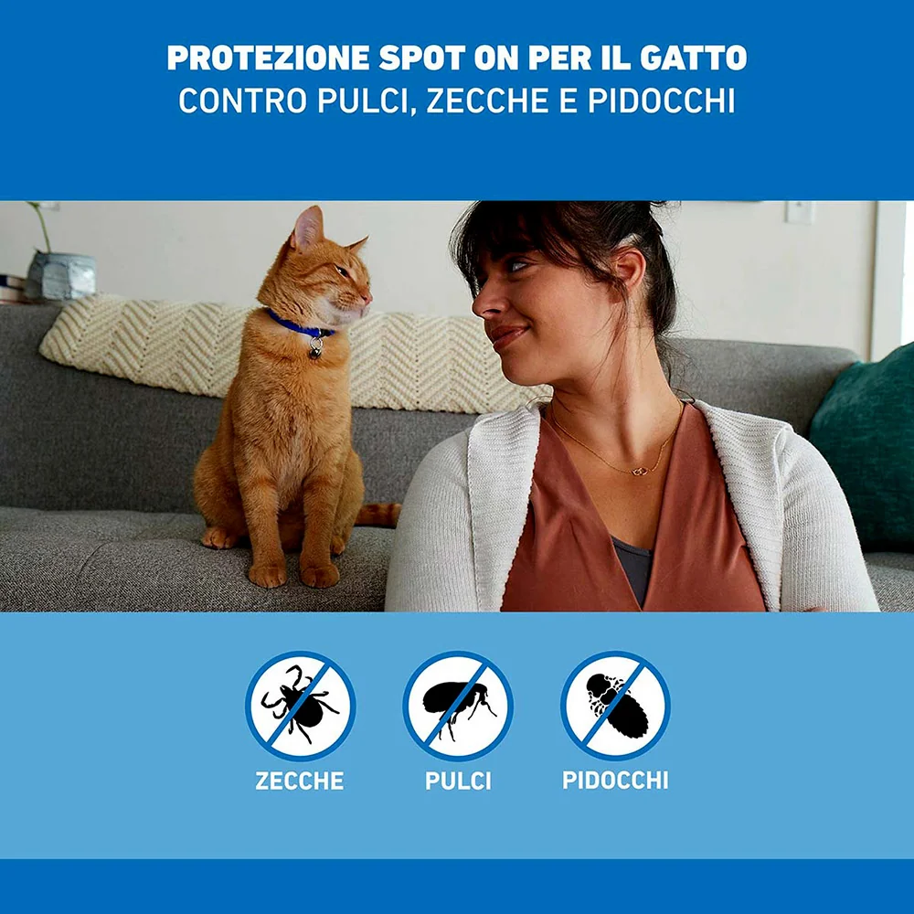 Frontline Spot On Gatti X3 Antiparassitario Contro Pulci, Zecche E Pidocchi