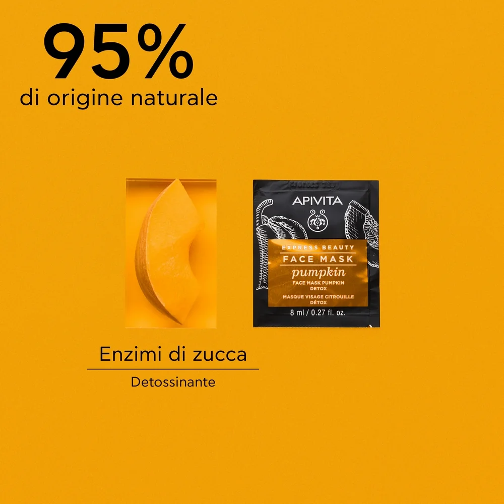 Apivita Express Pumkin 2 X 8 Ml Maschera Viso Detossinante