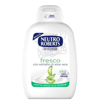 Neutro Roberts Intimo Detergente Fresco 200 ml Con Estratto di Aloe Vera 100% di Origine Naturale