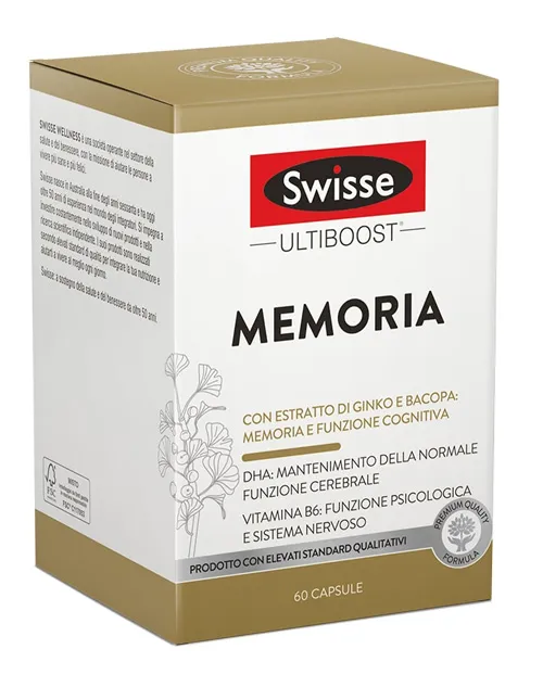 SWISSE MEMORIA INTEGRATORE PER LA FUNZIONE COGNITIVA 60 CAPSULE
