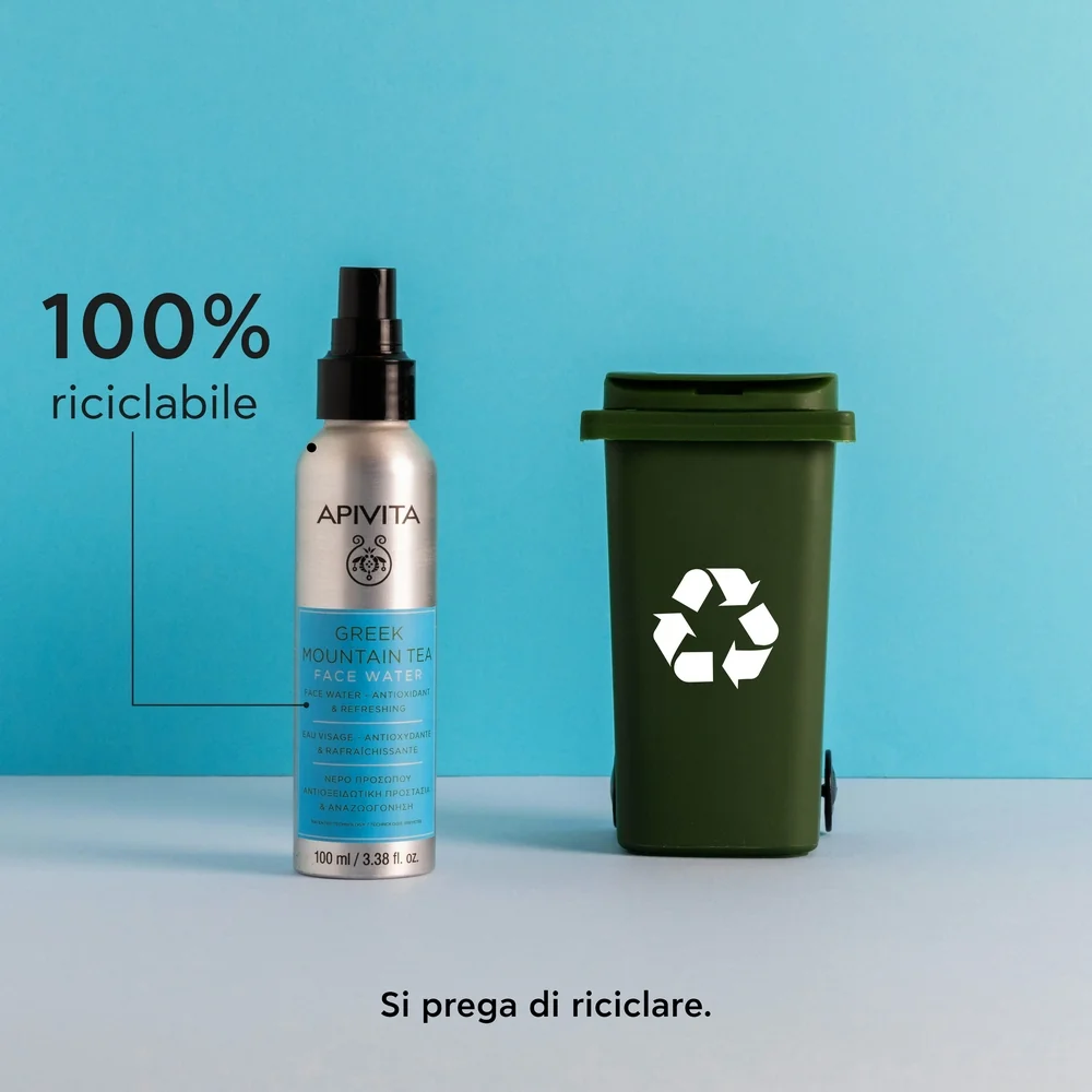 Apivita Face Water Moun Tea 100 Ml Idratante e Protettiva