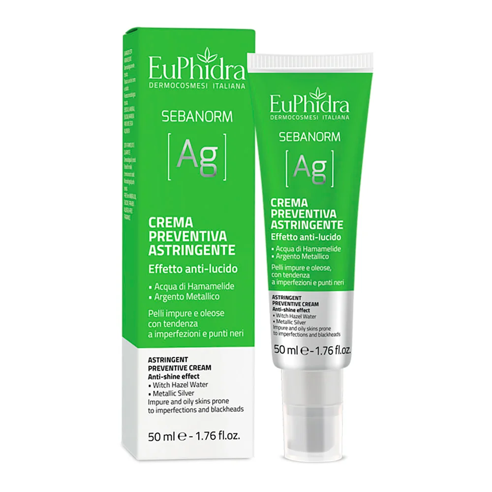 EuPhidra Sebanorm Ag Crema Preventiva 50 ml Anti Imperfezioni e Punti Neri