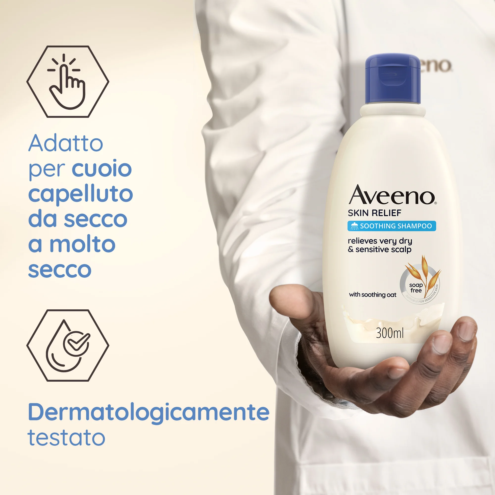 Aveeno Skin Relief Shampoo 300 Ml Dermatologicamente Testato