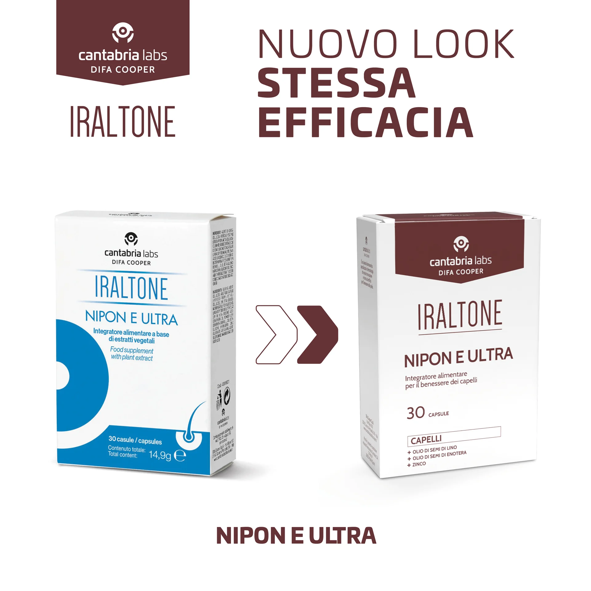 Iraltone Nipon E Ultra 30 Capsule Integratore per Capelli