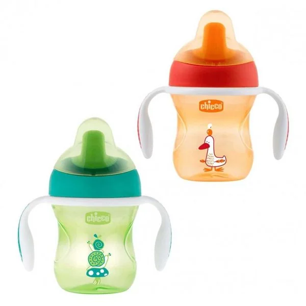 Chicco Tazza Training Arancione/Verde 6M Colorata