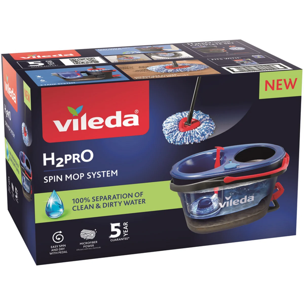Vileda H2Pro Spinmop Sistema Lavapavimenti