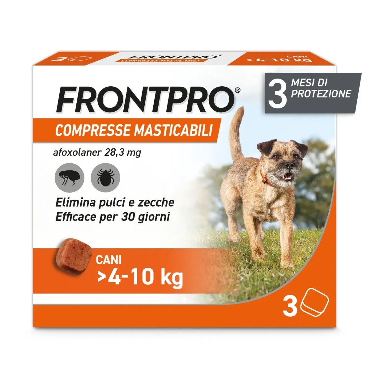 Frontpro 3 Compresse Masticabili 28,3Mg Cani 4-10Kg 