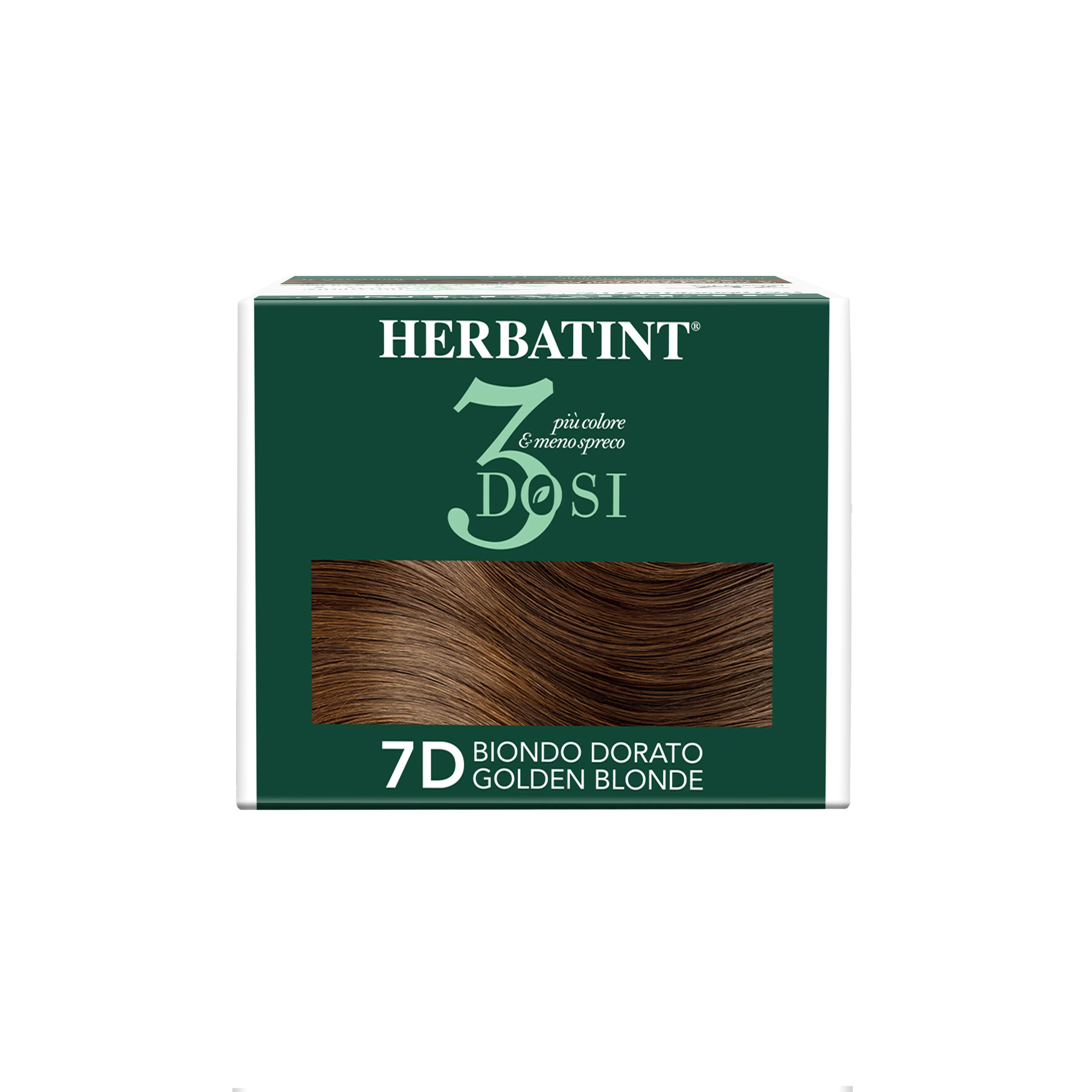 Herbatint Tintura Capelli Gel Permanente 3Dosi 7D Biondo Dorato 300 ml 