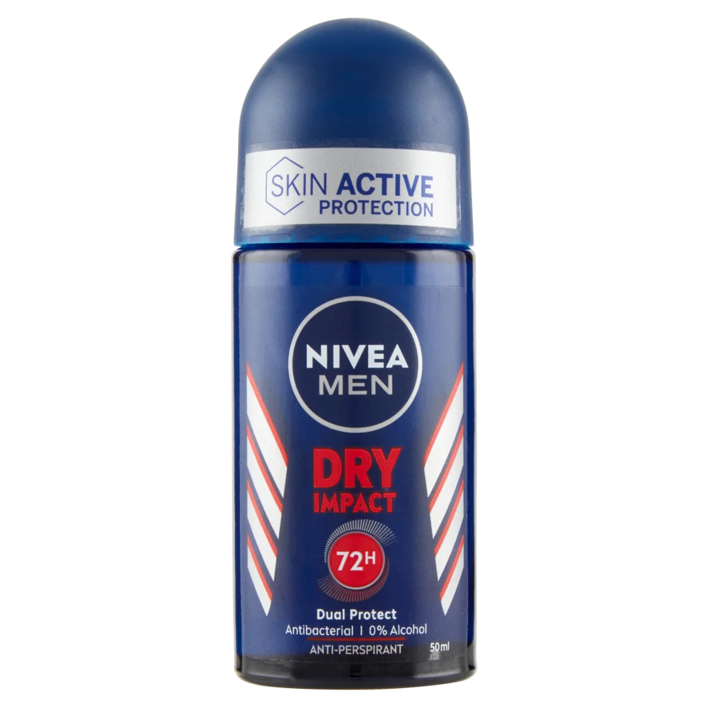 Nivea Men Deodorante Dry Impact Roll- On Azione Anti-Traspirante