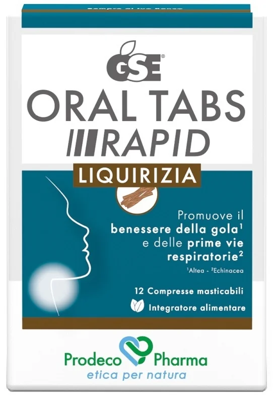 Gse Oral Tabs Rapid Liquirizia 12 Compresse da 1,5 g Benessere della Gola