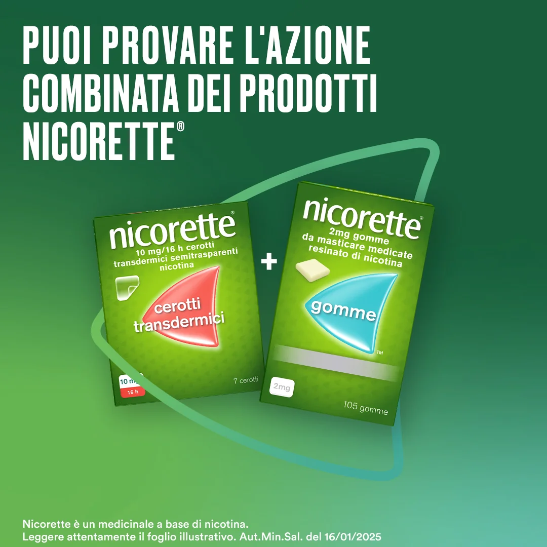 Nicorette 105 Gomme Masticabili Per Smettere di Fumare