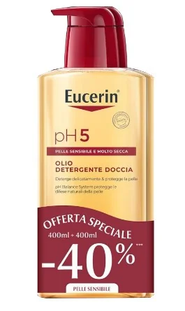 Eucerin Bipacco Ph5 Olio Detergente 400 Ml + 400 Ml