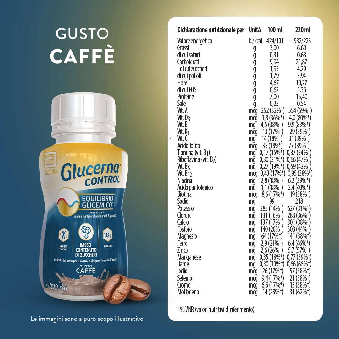 Glucerna Control Caffè 4 X 220 ml Senza Glutine
