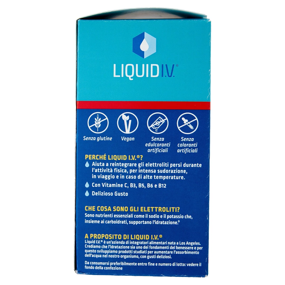 Liquid I.V. Hydration Multiplier Fragola 10 Stick Senza Glutine