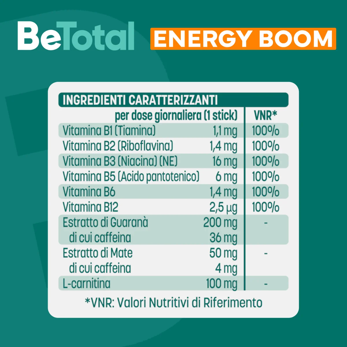 Betotal Energy Boom 20Stick Stanchezza e Affaticamento