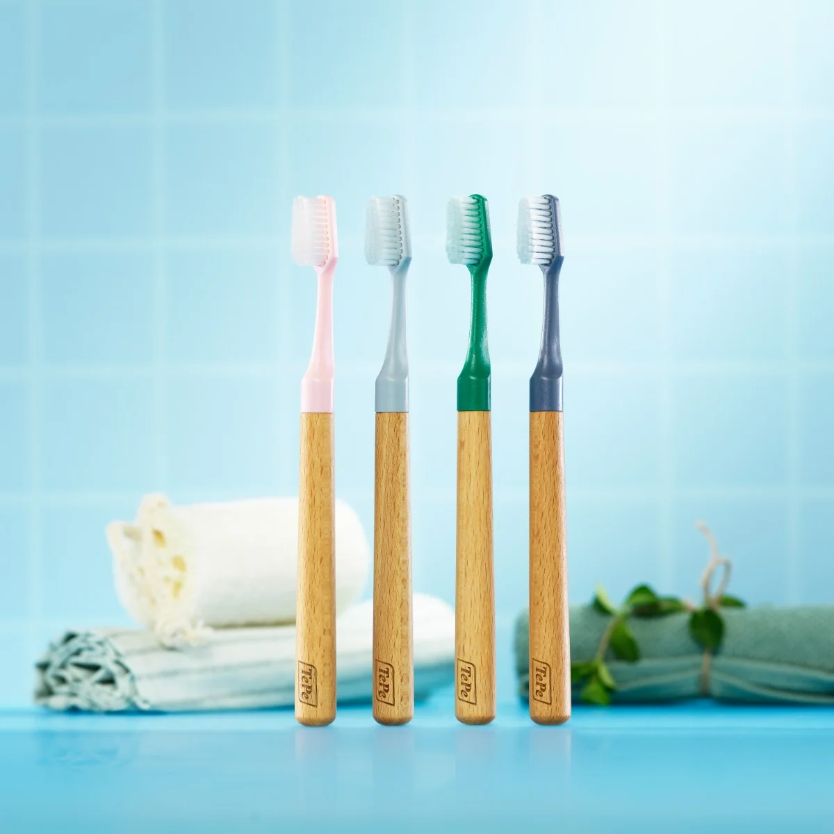 Tepe Choice Spazzolino Con Manico In Legno + 3 Testine Cambiabili Sostenibile