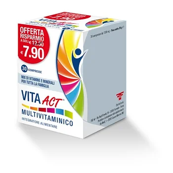 Vita Act Multivitaminico Integratore di Vitamine e Minerali 30 Compresse