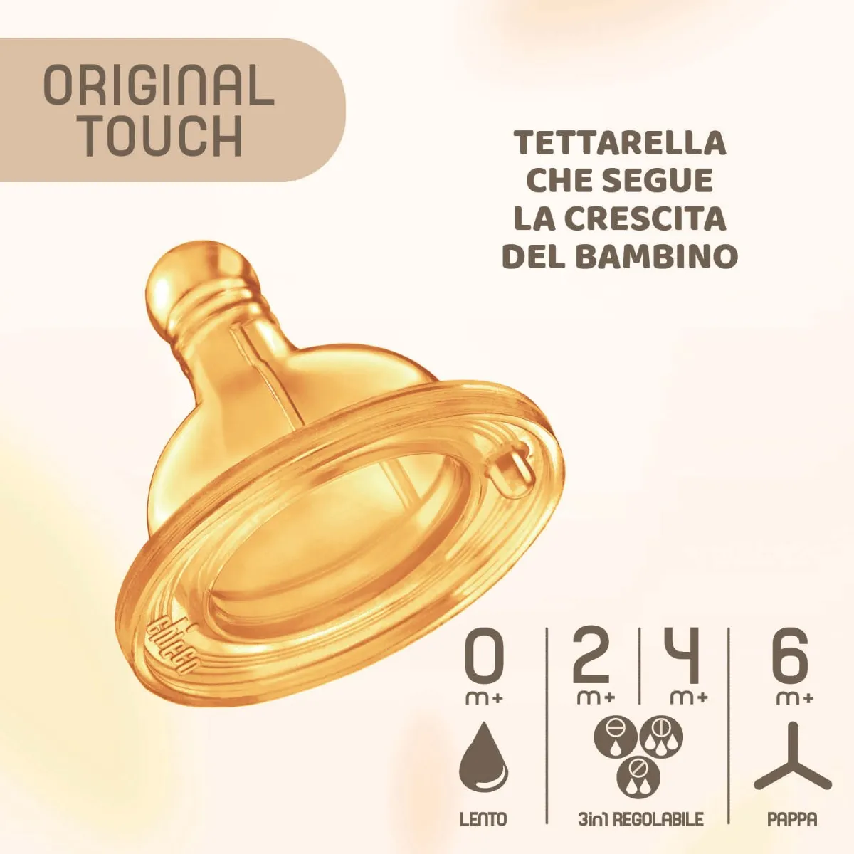 Chicco Biberon Original Touchicco Vetro Rosa 240Ml 1Foro Cau 