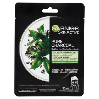 Maschera Tessuto Garnier Nera 32g Purificante e Detossinante