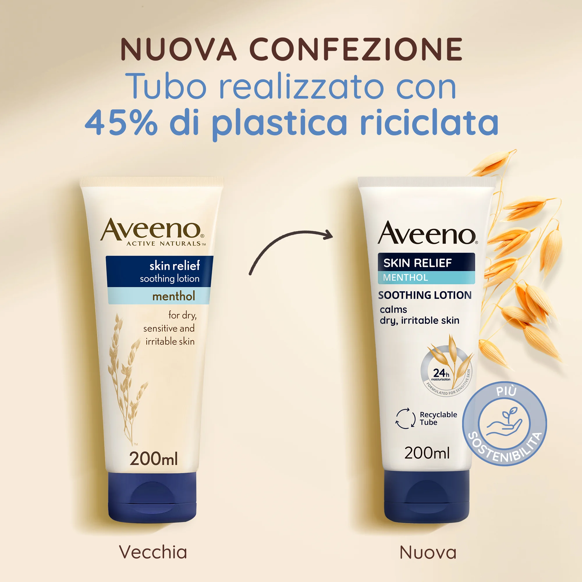 Aveeno Skin Relief Crema Mentolo 200 Ml Idratante e lenitiva