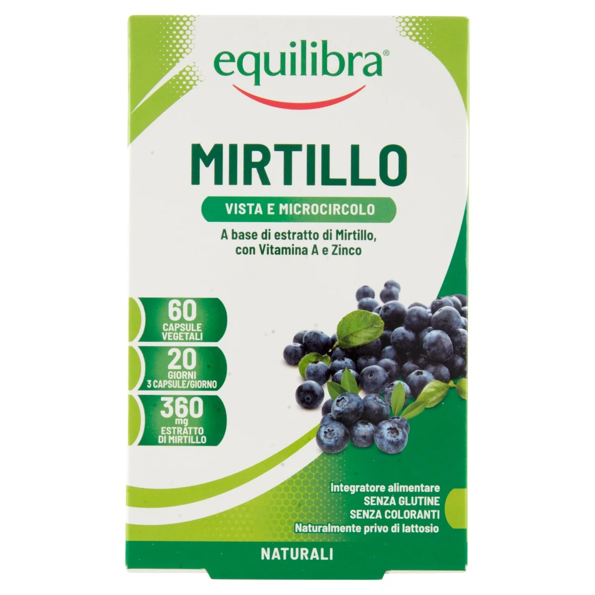 Equilibra Mirtillo 60 Capsule Benessere della vista e funzionalità del microcircolo