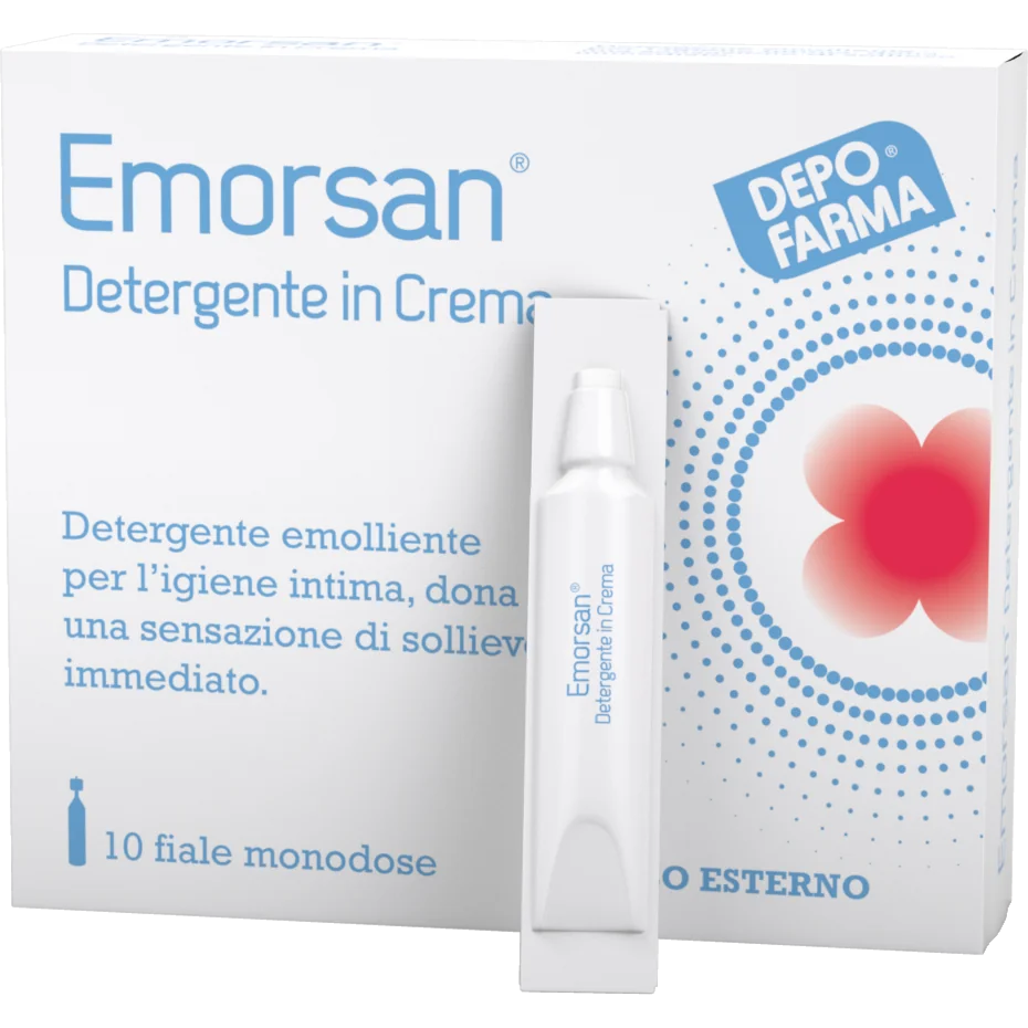 Emorsan Detergente Crema 10 Fiale da 3,5 ml Pulizia della Zona Ano-Genitale