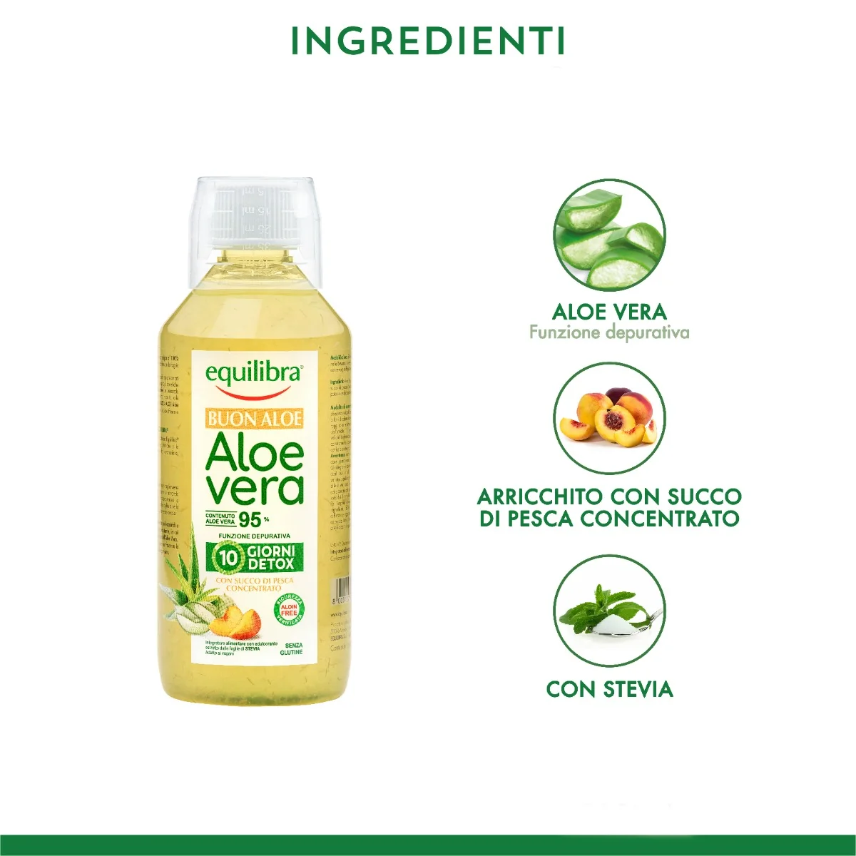 Equilibra Buon Aloe Vera 95% 500 Ml Azione Depurativa