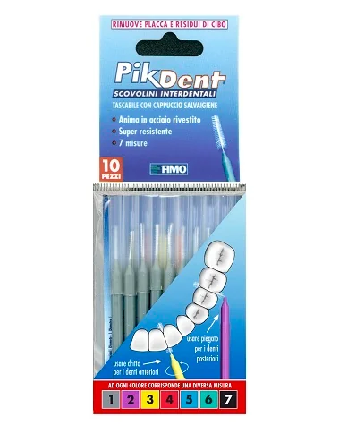 Pikdent Scovolino Interdentale 1 Grigio 0,4 mm 10 Pezzi
