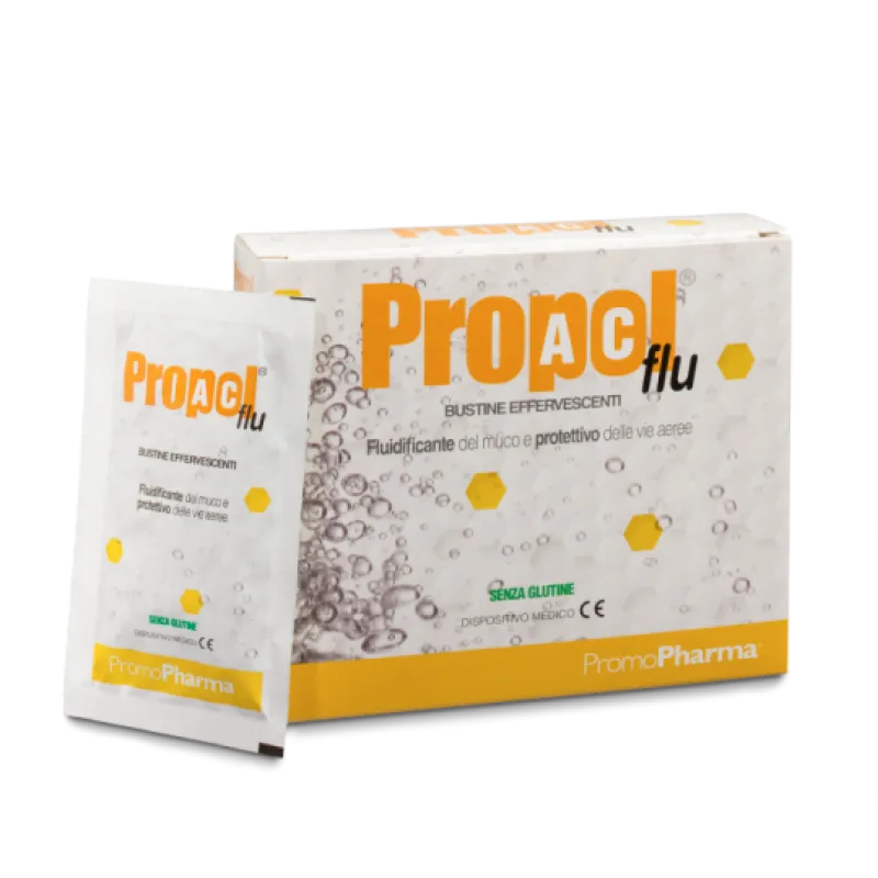 PromoPharma Propol AC Flu 10 Bustine Effervescenti Fluidificante Muco