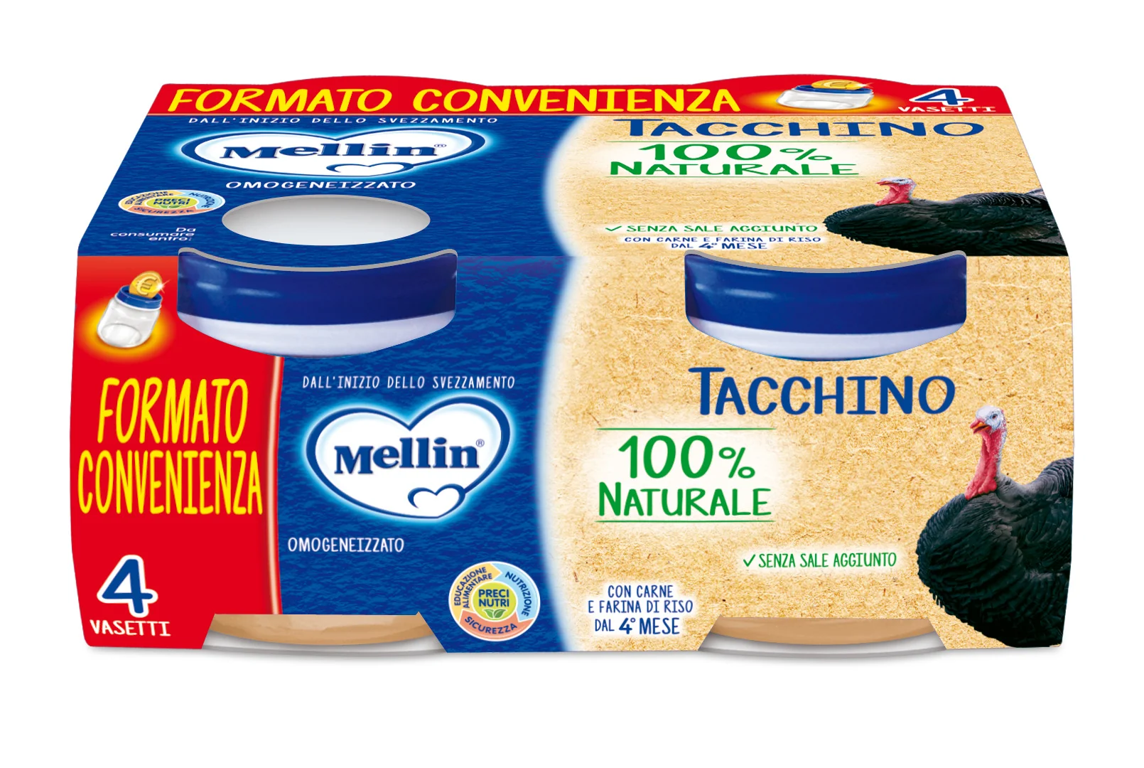 Mellin OMOGENEIZZATO Di Tacchino X 80 G Alimento per Infanzia