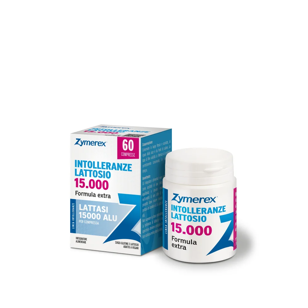 Zymerex Intolleranze Lattosio 15.000 - 60 Cpr Enzima Lattasi