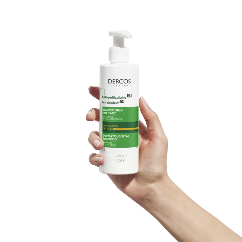Dercos Shampoo Anti-forfora DS capelli secchi 390 ml Allevia Prurito