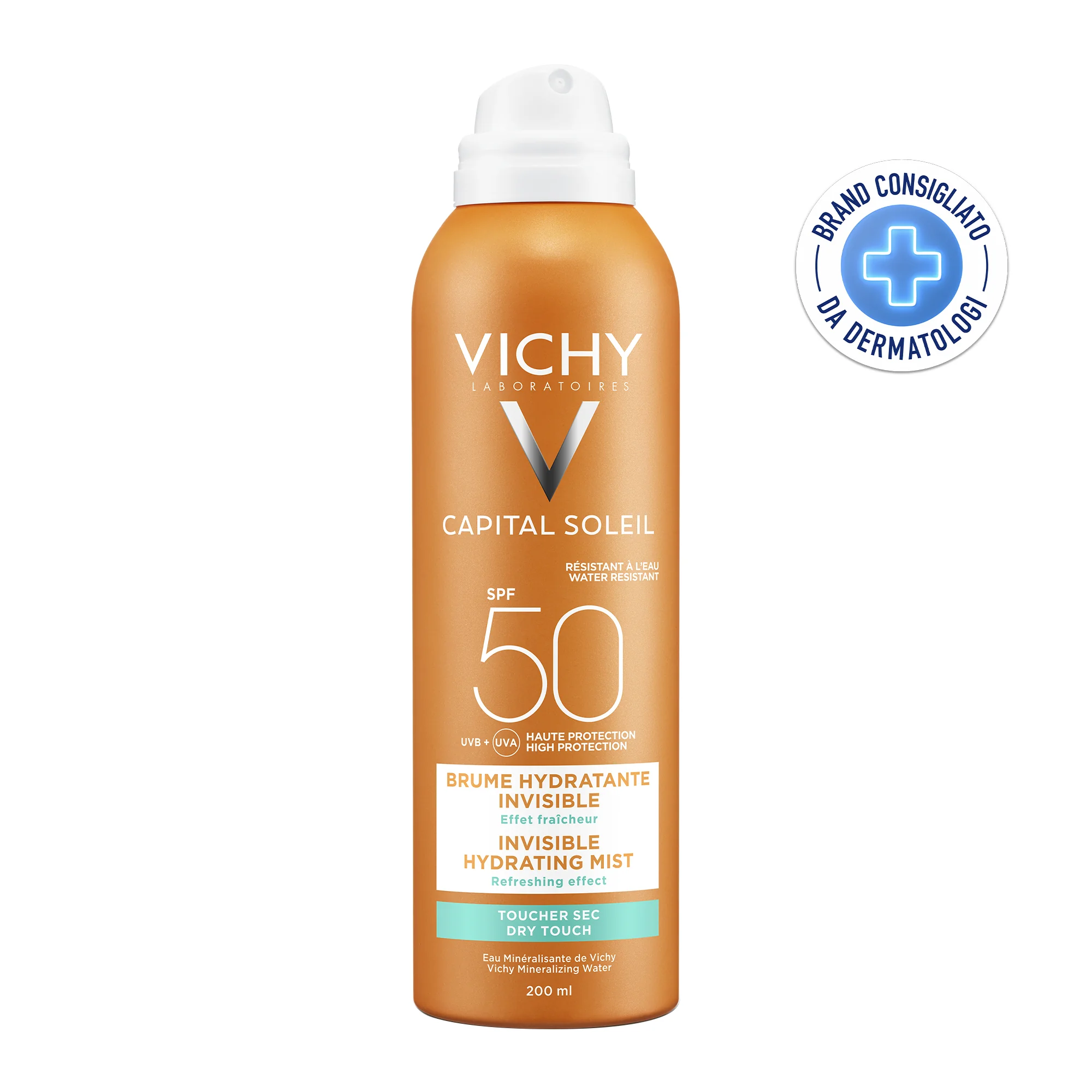 Vichy Capital Soleil Spray SPF50, 200 Ml Invisibile
