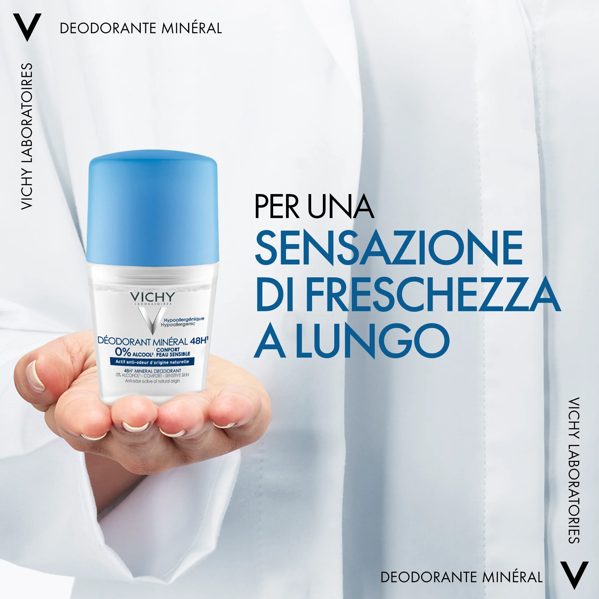 Vichy Deodorante Mineral Roll-On 50 ml Pelle Sensibile o Depilata