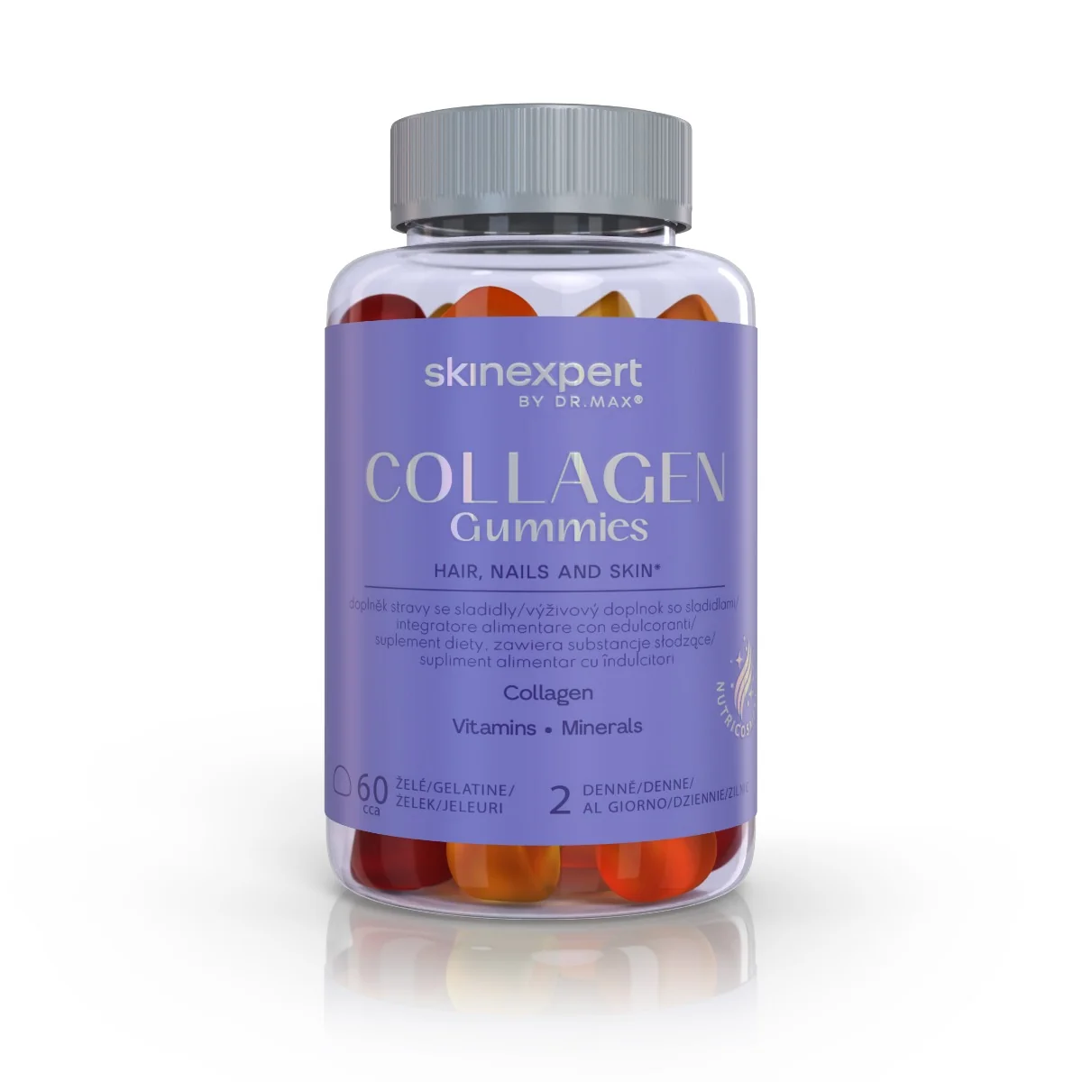 SkinExpert Collagene Gummies 60 Pezzi Per Pelle, Capelli e Unghie